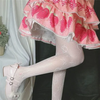 Lolita Fată Magică Ciorapi Fishnet 2021 Gotic Alb Negru Ciorapi Japoneze Gol Respirabil Sexy Femei Ciorapi Dresuri