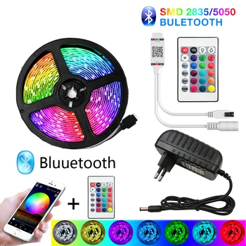 HomeJSDH Bluetooth Benzi cu Led-uri Feston Lumini cu Led-uri SMD Impermeabil Led-uri RGB Led 10M Bandă Bar Lampa Led Nuanta Neon Benzi cu Led-uri Panglică