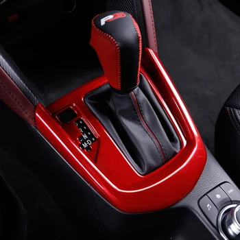 ABS Roșu de Viteze Centru de Comandă a Schimbătorului Panoul de Autocolant Acoperi Schimbare Panou LHD Pentru Mazda 2 Demio DL Sedan DJ Hatchback 2016 2017 2018