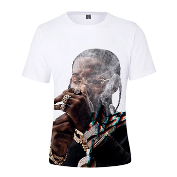 Rapper-ul Pop Fum Imprimate 3D T-shirt pentru Bărbați/Femeile Pop Fum Maneci Scurte Tee Camasi Vara Fierbinte de Vânzare Respirabil Tee de Moda Fierbinte Topuri