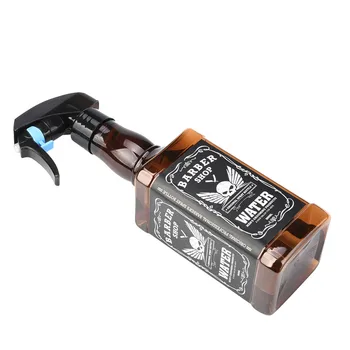 Reîncărcabile Sticla de 500ML de Coafură Spray Salon de Frizerie Retro Pulverizator de Apă Whisky Ulei de Udare Cap Pulverizator de Păr Instrumente de Frumusete