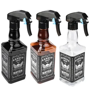 Reîncărcabile Sticla de 500ML de Coafură Spray Salon de Frizerie Retro Pulverizator de Apă Whisky Ulei de Udare Cap Pulverizator de Păr Instrumente de Frumusete