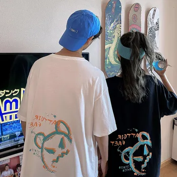 Privathinker Diavolul Graffiti Vara Noi Femei Tricou Maneca Scurta Casual Moda Harajuku Topuri Supradimensionate T-shirt Îmbrăcăminte pentru Femei