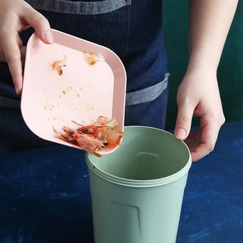 1-4buc 15cm 4Colors Pătrat Vas Anti-drop Pad Feluri de mâncare pentru Copii Mese Placa de Paie de Grâu Scuipat Os de uz Casnic Gustare Fructe de Gunoi