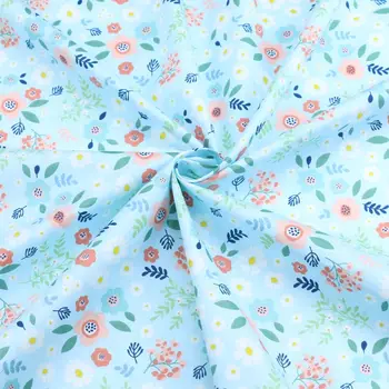 Țesături din bumbac, cu mici floral din bumbac țesături imprimate, frumos pastorală țesături cu motive florale, rochia copii pijamale, țesături de bumbac