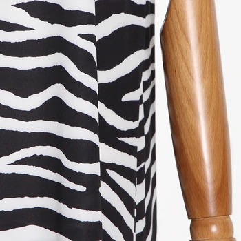 TWOTWINSTYLE Print Zebra Rochie Pentru Femei V-Neck Maneca Scurta Liber Casual Midi Rochii de Moda de sex Feminin Haine Noi de Primăvară