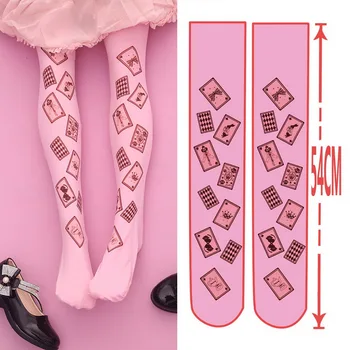 Original dulce over - the - genunchi Alice show subțire picioare șosete de imprimare Japoneză LOLITA ciorapi de catifea