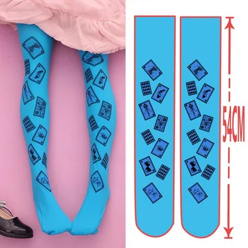 Original dulce over - the - genunchi Alice show subțire picioare șosete de imprimare Japoneză LOLITA ciorapi de catifea