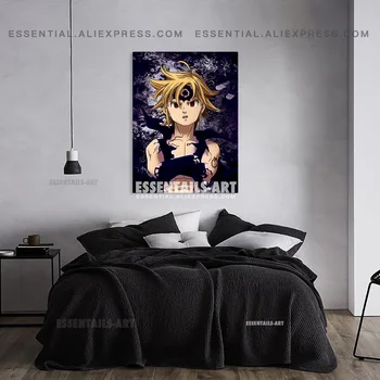 Meliodas Cele Șapte Păcate De Moarte Anime Poster Canvas Wall Art Pictura Decor Poze Dormitor, Camera De Studiu Acasă Decorare Printuri
