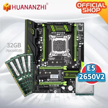 HUANANZHI X79 VERDE X79 placa de baza cu procesor Intel XEON E5 2650 V2 cu 4*8GB DDR3 RECC memorie kit combo set SATA USB 3.0 NVME M. 2