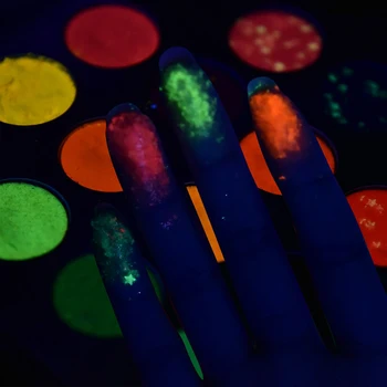 2019 24 Culori Neon Fard de pleoape Paleta de Strălucire în Întuneric Vopsea Pigmentat Fluorescente Mat Sclipici Luminoase Fard de Ochi