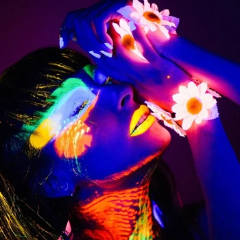 2019 24 Culori Neon Fard de pleoape Paleta de Strălucire în Întuneric Vopsea Pigmentat Fluorescente Mat Sclipici Luminoase Fard de Ochi