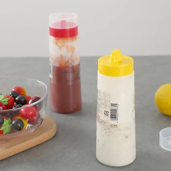 2 BUC Strângeți Sticla Pentru Ulei de Origine Poate Sticle de Plastic Pentru Sosuri Accesorii pentru Casa Ketchup Cookling Instrument GRĂTAR Ulei Dozator