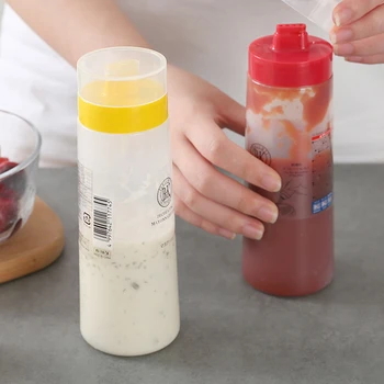 2 BUC Strângeți Sticla Pentru Ulei de Origine Poate Sticle de Plastic Pentru Sosuri Accesorii pentru Casa Ketchup Cookling Instrument GRĂTAR Ulei Dozator