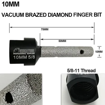 SHDIATOOL 1 buc 5/8-11 sau M14 Filet Vid Brazate Diamant degetul biți Dia 10/20/25mm Frezat biți pentru faianta blat de piatra