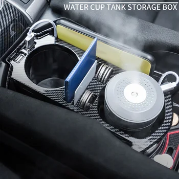 Masina Fibra de Carbon Consola centrala Cotiera Cutie Suport pentru pahare Cutie de Depozitare pentru Honda Civic 2016-2020