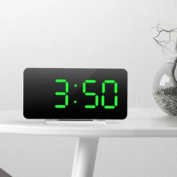 Fierbinte vinde Ceas cu Alarmă Digital cu Ecran Mare cu LED-uri Oglindă Ceas Amânare Funcție de Încărcare USB Potrivit pentru Camera de zi Dormitor