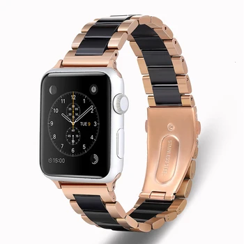 Din oțel inoxidabil, Ceramica curea pentru Apple watch band 44mm 40mm 42mm 38mm iwatch trupa apple watch pulseira 5/4/3/2/1 accesorii