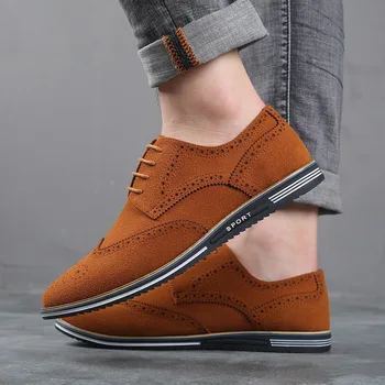 2021 Moda Casual Barbati Pantofi de piele de Căprioară Piele de Toamnă de Primăvară de sex Masculin Office Shoes Om Adidași Mari Dimensiuni 38 39 40 43 44 45 46 47 48