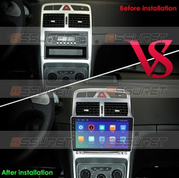 9 inch 2din Android 10 car multimedia player pentru Peugeot 307 307CC 307SW 2002-2013 radio auto navigație GPS, WiFi, Bluetooth, 4G