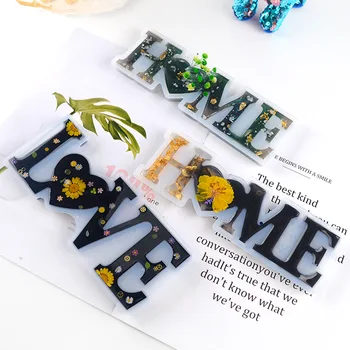 DIY Acasă Semn de Cristal Rășină de Turnare Mucegai Silicon de FAMILIE Bijuterii de Gips Ornament de Modelare Mucegai pentru Decor de Masă de Artizanat
