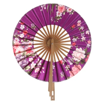 Cercul Rotund Partid Decor Cadou Floral Japonez Buzunar Pliante Ventilator De Mână