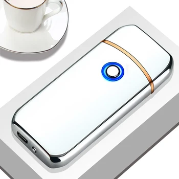 2021 Mini Metal USB Bricheta Reîncărcabile Portabil Bricheta Windproof cu Plasmă Brichete pentru Fumători Accesorii Cadouri pentru Bărbați
