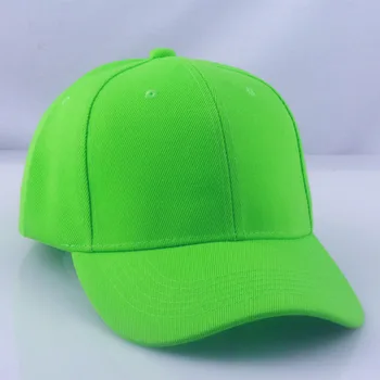 Galben strălucitor Verde Câmpie Diagonal Șapcă de Baseball Goale Casual Palaria pentru Femei, Bărbați Vernil Portocaliu 6 Panou Capac de Pre-Curbate Vizor