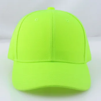Galben strălucitor Verde Câmpie Diagonal Șapcă de Baseball Goale Casual Palaria pentru Femei, Bărbați Vernil Portocaliu 6 Panou Capac de Pre-Curbate Vizor