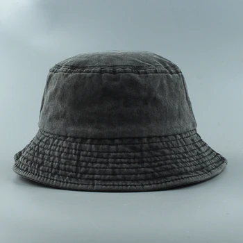 2021 Noi Pliabil Pescar Pălărie Spălate Denim Găleată Pălării Unisex Moda Bob Sepci Hip Hop Gorros Bărbați Femei Panama Găleată Cu Capac