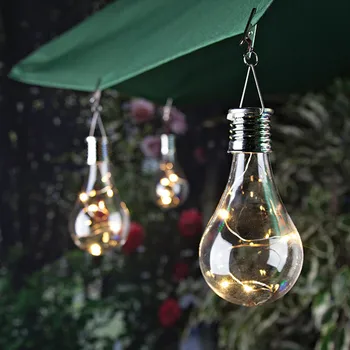 Rezistent la apa Solar Rotativ de Grădină în aer liber Camping Agățat de Lumină LED-uri Bec