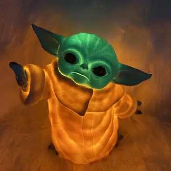 5pcs/set Copilul Yoda Grogu Acțiune luminescență Jucării Figura 5-15cm Yoda Copilului Jucării de Acțiune Star Wars Figuras Fierbinte Copii, Jucarii Cadouri de Craciun