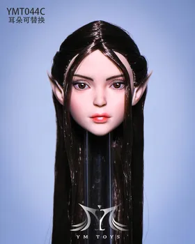 1 /6 YMTOYS YMT044C de sex Feminin Sculptura Cap de Transplant de Păr Wizard 2.0 Înlocuibile urechile Femeilor Cap de Sculptură