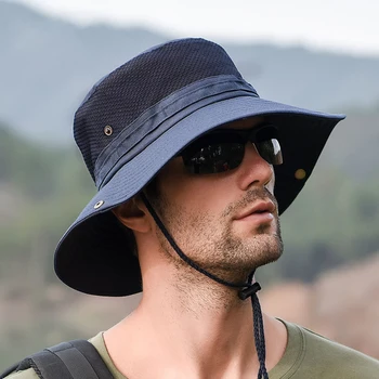 Bărbați Găleată Pălărie de Pescuit Pălărie de Soare de Vară Pălărie de Protecție Anti-UV Pălărie Bărbați Pescar Pălărie Parasolar Respirabil Rapid Uscat