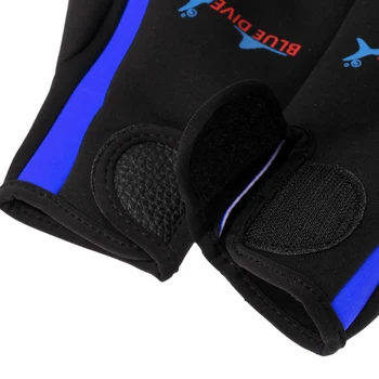 1 Pereche de 1,5 mm Neopren Elastic Confortabil Ține de Cald Anti-alunecare Mănuși pentru Bărbați, Femei Scuba Diving Surfing, Înot Galben/Albastru