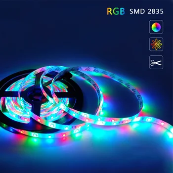 30m pline de Culoare RGB LED Strip Lumină 2835 12V Banda Led 5m 10m 15M 20M Flexibil Panglică + Bluetooth Music Controller + Adaptor UE