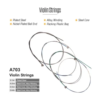 Alice A703 Universal Set Complet (E-A-D-G) Vioara Vioara Siruri De Caractere De Oțel Miez Din Aliaj De Lichidare