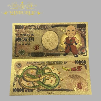 Moda Populare Colecție Cadou Nou desen Animat Japonez Bancnotelor în aur de 24k Carduri de Plastic Anime bancnote