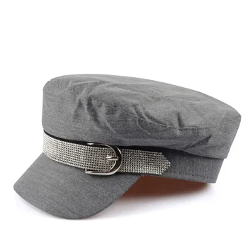 DYLAOPAN Noua Moda Pălărie Militare de Toamnă Marinar Capace Pentru Femei Barbati Curea Berete flat top de sex Feminin de călătorie cadet pălării Căpitanul Capac