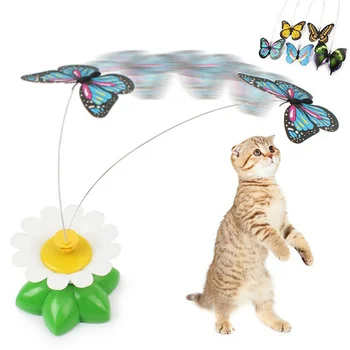 3 Buc Electric Cat Jucării Automate Rotative Fluture Colorat Pasăre Forma De Dans Jucărie Amuzant Pisoi De Instruire Interactive Jucarii Pentru Animale De Companie