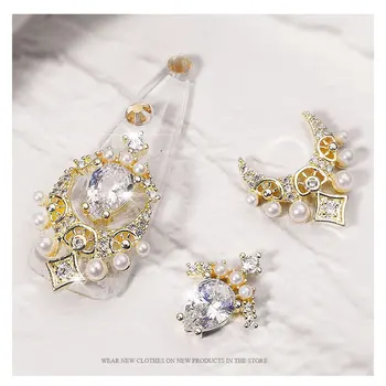 2 buc Farmec de Lux Zircon 3D Decoratiuni de Arta Unghiilor Diamante Stralucitoare de Perle de Cristal Aliaj Pandantiv Bijuterii Accesorii Manichiura