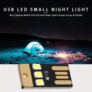 Mini Lampa Camping Portabil Iscusit Fabricarea Ultra-subțire Mobile USB LED Ambientale de Economisire a Energiei Lanterna Lumina de Noapte