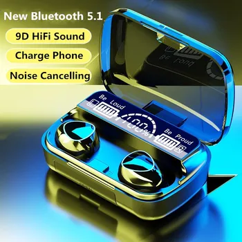 M10 TWS Căști fără Fir Bluetooth 5.0 Casti HIFI Stereo Căști Căști Impermeabil 2000mAh de Încărcare Cutie PK F9 M11