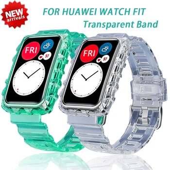 Transparent Sport Curea Pentru Ceas Huawei Se Potrivesc Crystal Clear Brățară De Bandă Robust De Protectie Pentru Huawei Watch Se Potrivesc Accesorii