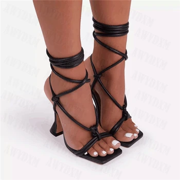 Nouă Femei Sandale Gladiator Pantofi de Vară 2021 Sexy Peep Toe Tocuri inalte Femei Rochie de Petrecere Nunta Pompe de sex Feminin Tocuri Sandale