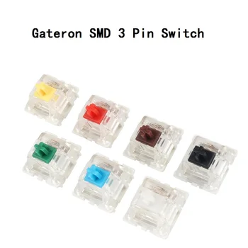 Gateron Switch 10 BUC 3 Pin 5 Pin SMD Patch-uri Tastatură Mecanică Comutator Albastru Negru Roșu Maro Galben Verde Alb RGB Butonul Mat