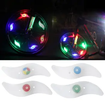 Rezistent la apa biciclete a vorbit lumina 3 modul de iluminare LED biciclete lumina de roata de ușor pentru a instala biciclete de siguranță lampa Cu Acumulator