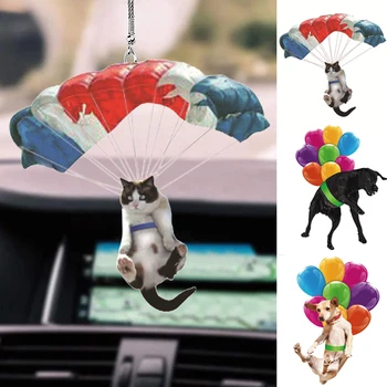 Câine/Pisică și Balon Masina Agățat Accesorii Ornament pentru Pisică/Câine Iubitor cu Baloane Colorate Mașină de Decor Interior INTE99