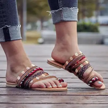 Akexiya Noi Femeile Artizanal Sandale Lucrate Manual Greacă Stil Boho Flip Flop Sandale De Moda Streetwear Pantofi Femei Încăltăminte Într-Femme