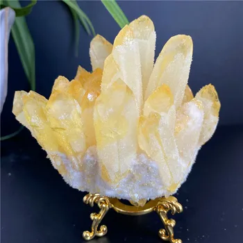 Top Naturale Morion Citrin Phantom Cristal De Cuarț Cluster Punct De Vindecare De Colectare A Mostrelor De Acasă Feng Shui Decor